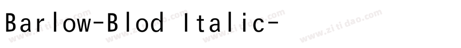 Barlow-Blod Italic字体转换